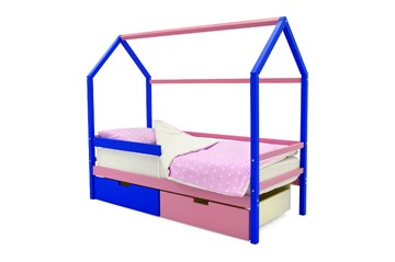 Кровать-домик в детскую Svogen синий-лаванда в Махачкале