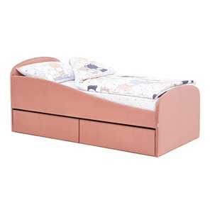 Кровать с ящиками Letmo 190х80 пудровый (велюр) в Махачкале