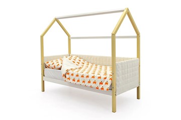 Детская кровать-домик «Svogen бежево-белый» мягкая в Махачкале
