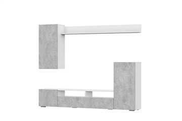 Набор мебели в гостиную МГС-4, белый/цемент светлый в Махачкале