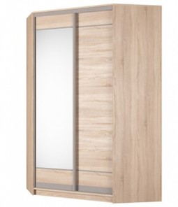 Шкаф угловой Аларти (YA-230х1400(602) (10) Вар. 5; двери D1+D2), с зеркалом в Махачкале