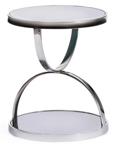 Стеклянный столик в гостиную GROTTO (mod. 9157) металл/дымчатое стекло, 42х42х50, хром в Махачкале