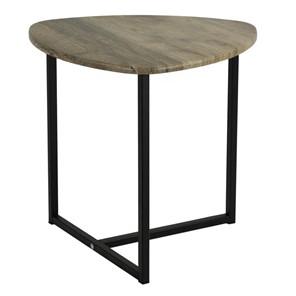 Круглый столик Мебелик BeautyStyle-11 (дуб крымский состаренный/черный) в Махачкале