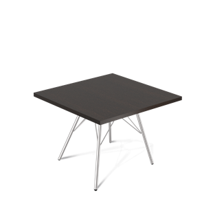 Квадратный столик SHT-S37 / SHT-TT 60/60 ЛДСП (венге луизиана/хром лак) в Махачкале