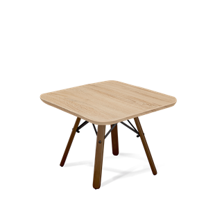 Квадратный столик SHT-S70 / SHT-TT 60/60 ЛДСП (дуб сонома/темный орех/черный муар) в Махачкале