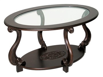 Стеклянный столик Овация-С, темно-коричневый в Махачкале