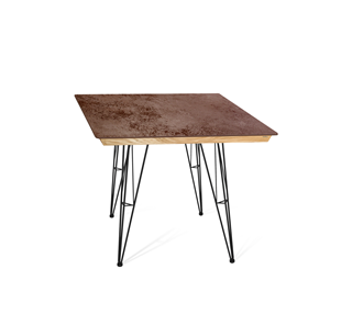 Керамический стол SHT-TU10 (4 шт.)/ТT8 60/60 (черный/прозрачный лак/коричневая сепия) в Махачкале