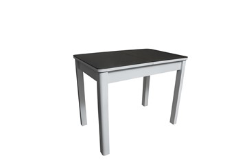 Стеклянный стол Айсберг-2СТ белое/черное/прямые массив в Махачкале