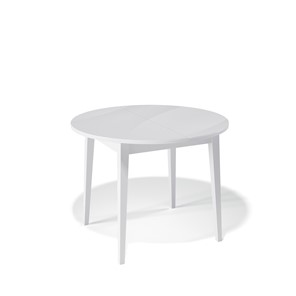 Круглый стол Kenner 1000M (Белый/Стекло белое сатин) в Махачкале