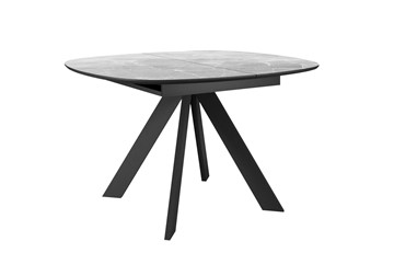 Керамический стол DikLine BK100 Керамика Серый мрамор/подстолье черное/опоры черные в Махачкале