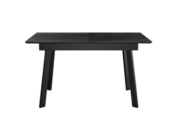 Керамический кухонный стол DikLine SKH125 Керамика Черный мрамор/подстолье черное/опоры черные (2 уп.) в Махачкале