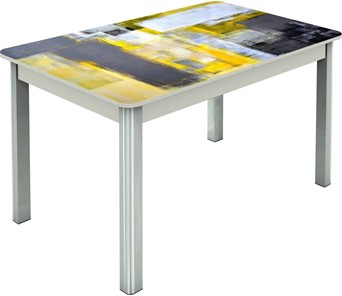 Раздвижной стол Гамбург исп.2 ноги метал. крашеные №23, Фотопечать (Текстура №51) в Махачкале