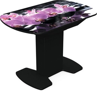Обеденный раздвижной стол Корсика исп. 2 Фотопечать (Цветы №30) 1200(1515)*800 в Махачкале
