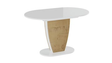Стол раздвижной Монреаль тип 1 (Белый глянец/Бунратти) в Махачкале
