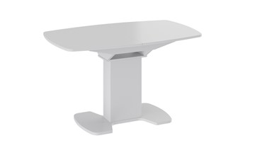 Кухонный стол раздвижной Портофино (СМ(ТД)-105.02.11(1)), цвет Белый глянец/Стекло белое в Махачкале