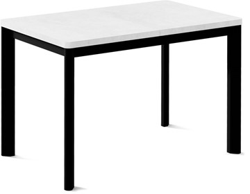 Маленький обеденный стол Токио-1L (ноги металлические черные, белый цемент) в Махачкале