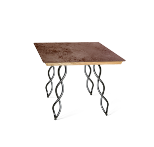 Керамический кухонный стол SHT-TU17 (4 шт.)/ТT8 60/60 (черный муар/прозрачный лак/коричневая сепия) в Махачкале