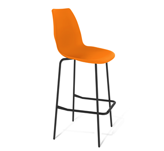 Барный стул SHT-ST29/S29 (оранжевый ral2003/черный муар) в Махачкале