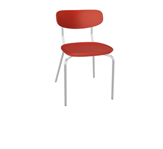 Обеденный стул SHT-ST85-2/SB85-2/S85M (красный/хром лак) в Махачкале