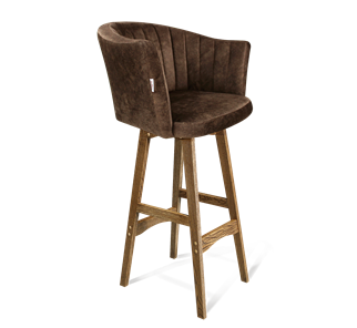 Барный стул SHT-ST42-1 / SHT-S65 (кофейный трюфель/дуб брашированный коричневый) в Махачкале
