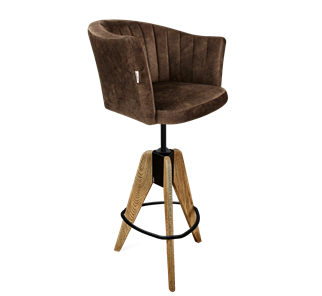 Барный стул SHT-ST42-1 / SHT-S92 (кофейный трюфель/браш.коричневый/черный муар) в Махачкале