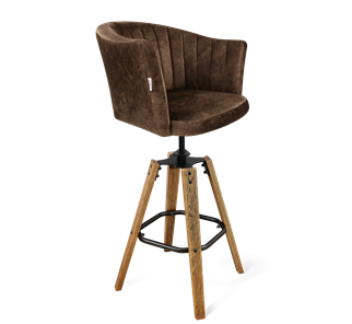 Барный стул SHT-ST42-1 / SHT-S93 (кофейный трюфель/браш.коричневый/черный муар) в Махачкале