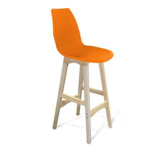 Барный стул SHT-ST29/S65 (оранжевый ral2003/прозрачный лак) в Махачкале