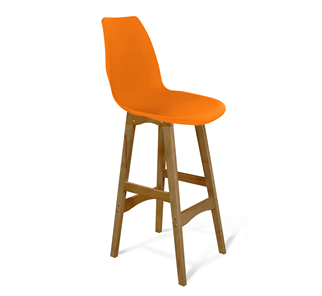 Барный стул SHT-ST29/S65 (оранжевый ral2003/светлый орех) в Махачкале