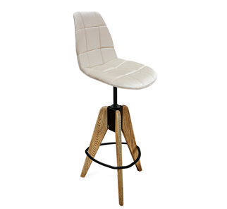 Барный стул SHT-ST29-C/S92 (жемчужный/брашированный коричневый/черный муар) в Махачкале