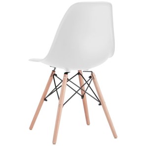 Комплект стульев 4 шт. BRABIX "Eames CF-010", пластик белый, опоры дерево/металл, 532630, 2033A в Махачкале