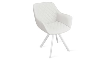 Обеденный стул Дастин К2 (Белый матовый/Кож.зам Polo White) в Махачкале