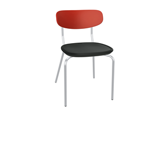 Обеденный стул SHT-ST85-2/SB85-2/S85M (красный/черный/хром лак) в Махачкале