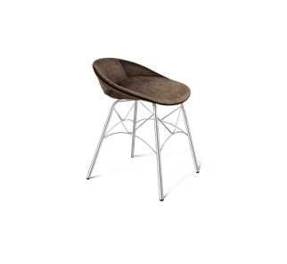 Обеденный стул SHT-ST19-SF1 / SHT-S107 (кофейный трюфель/хром лак) в Махачкале