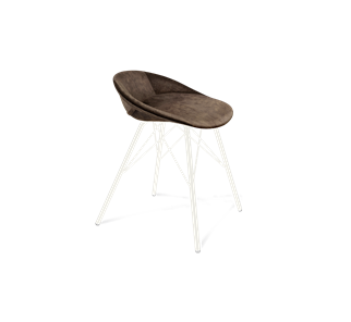 Обеденный стул SHT-ST19-SF1 / SHT-S37 (кофейный трюфель/белый муар) в Махачкале