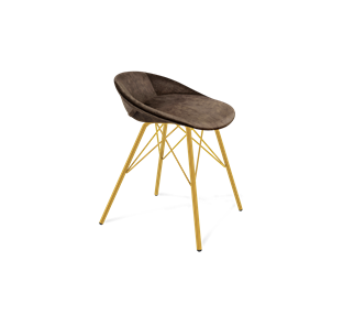 Обеденный стул SHT-ST19-SF1 / SHT-S37 (кофейный трюфель/золото) в Махачкале