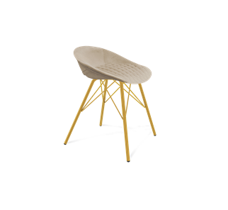 Обеденный стул SHT-ST19-SF1 / SHT-S37 (ванильный крем/золото) в Махачкале