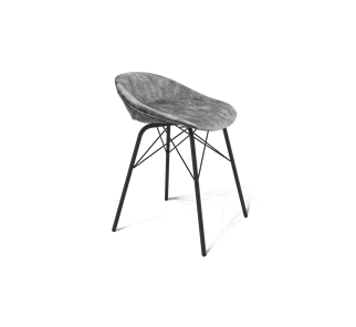 Обеденный стул SHT-ST19-SF1 / SHT-S64 (дымный/черный муар) в Махачкале