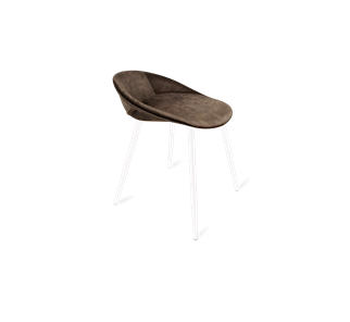 Обеденный стул SHT-ST19-SF1 / SHT-S95-1 (кофейный трюфель/белый муар) в Махачкале