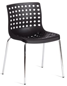 Обеденный стул SKALBERG (mod. C-084-A) 46х56х79 Black (черный) / Chrome (хром) арт.19258 в Махачкале