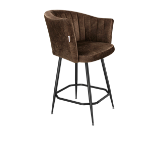 Полубарный стул SHT-ST42-1 / SHT-S148-1 (кофейный трюфель/черный муар) в Махачкале