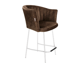 Полубарный стул SHT-ST42-1 / SHT-S29P-1 (кофейный трюфель/белый муар) в Махачкале