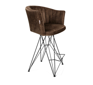 Полубарный стул SHT-ST42-1 / SHT-S66-1 (кофейный трюфель/черный муар) в Махачкале