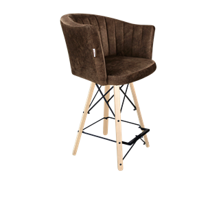 Полубарный стул SHT-ST42-1 / SHT-S80-1 (кофейный трюфель/прозрачный лак/черный) в Махачкале