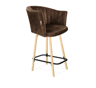 Полубарный стул SHT-ST42-1 / SHT-S94-1 (кофейный трюфель/прозрачный лак/черный муар) в Махачкале
