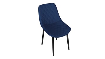 Обеденный стул Oscar (Черный муар/Велюр L005 синий) в Махачкале