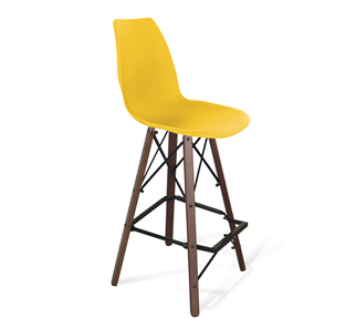 Барный стул SHT-ST29/S80 (желтый ral 1021/темный орех/черный) в Махачкале
