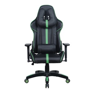 Компьютерное кресло Brabix GT Carbon GM-120 (две подушки, экокожа, черное/зеленое) 531929 в Махачкале
