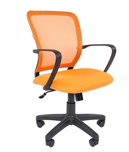 Офисное кресло CHAIRMAN 698 black TW, ткань, цвет оранжевый в Махачкале