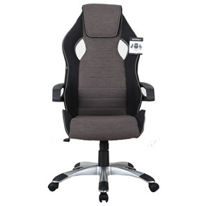 Кресло Brabix Techno GM-002 (ткань, черное/серое, вставки белые) в Махачкале