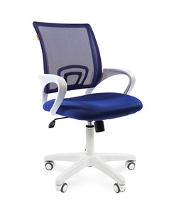 Офисное кресло CHAIRMAN 696 white, ткань, цвет синий в Махачкале